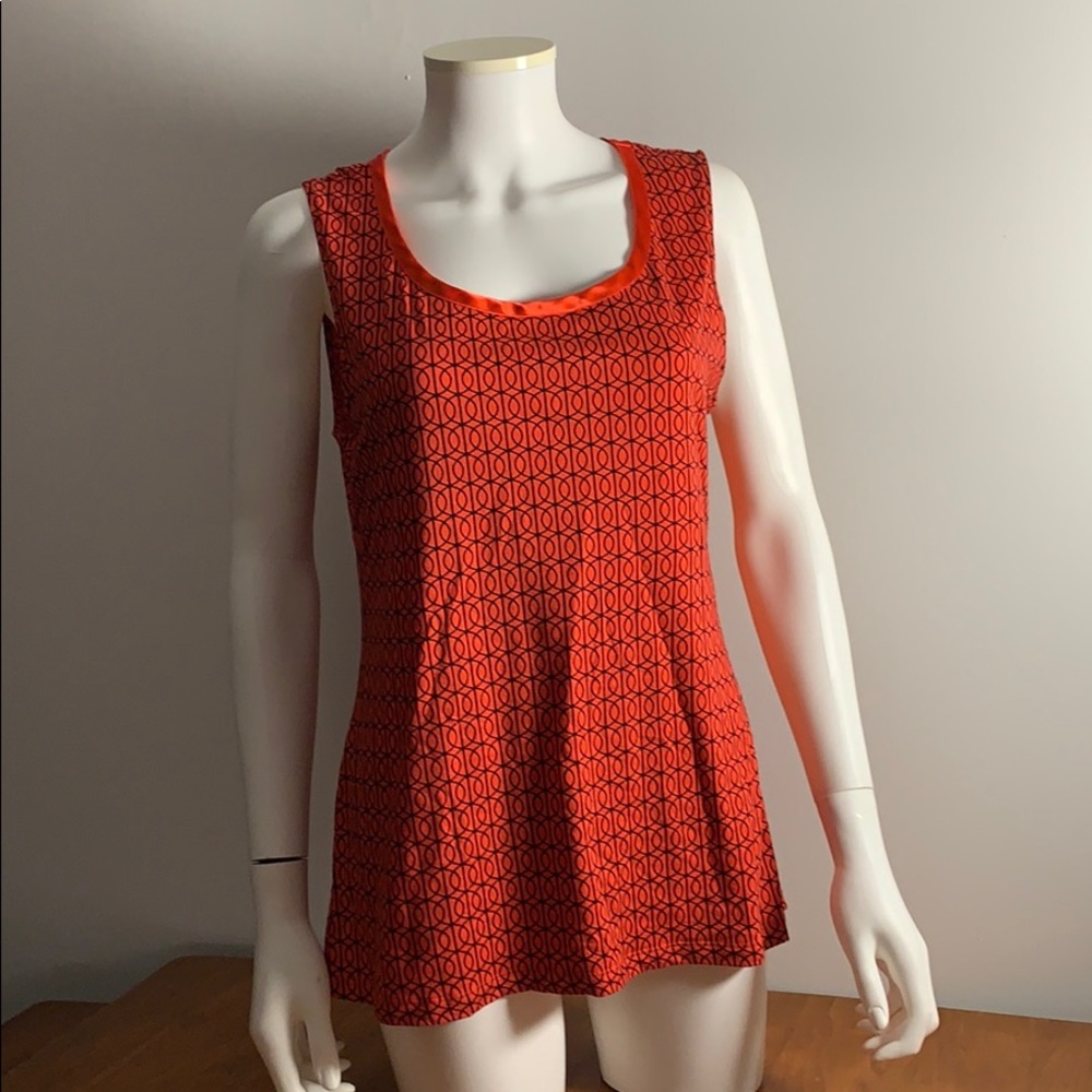 Burnt Orange & Black Tank Top Banana Republic Large .